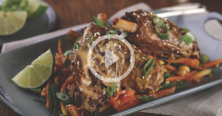 Thai Peanut & KC Wild Wings with Papaya Salad