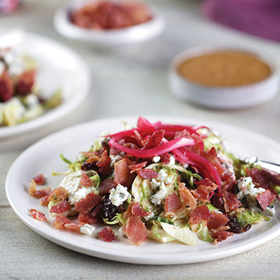 Shaved Brussel Sprouts with Bacon Bits