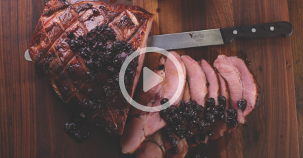 Blueberry and Maple-Glazed Ham